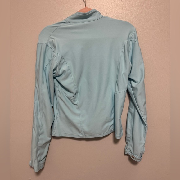 Nike Light Blue Zip-Up Jacket With Button Clasp Sleeves - Picture 2 of 10